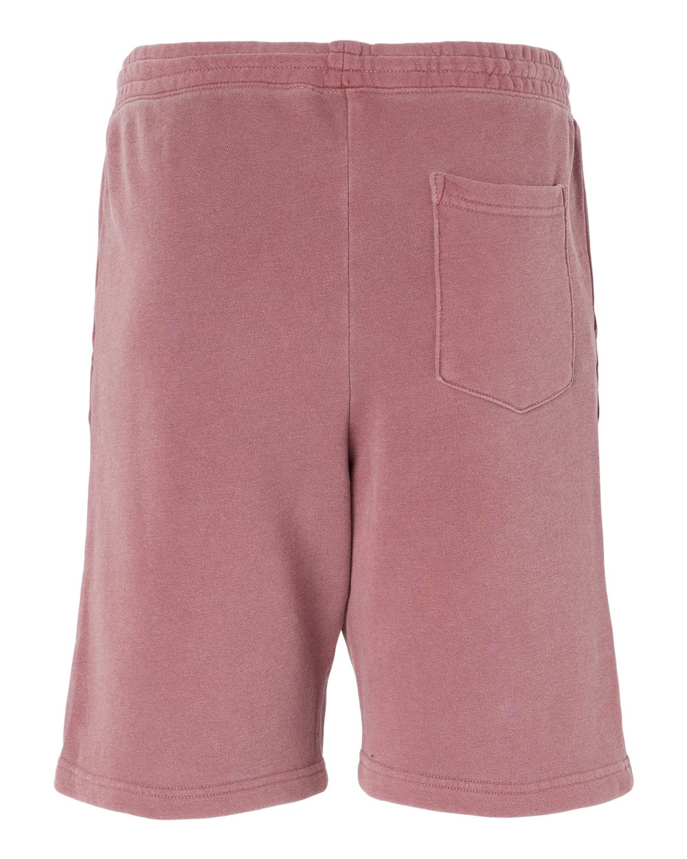 Front View of Pigment Maroon Pigment-Dyed Fleece Shorts - PRM50STPD