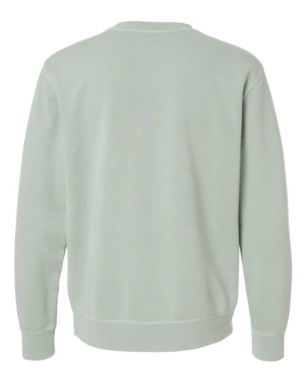 Front View of Pigment Sage Midweight Pigment-Dyed Crewneck Sweatshirt - PRM3500