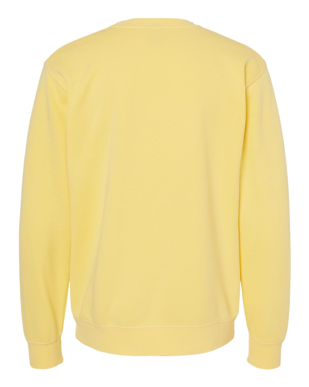 Front View of Pigment Yellow Midweight Pigment-Dyed Crewneck Sweatshirt - PRM3500