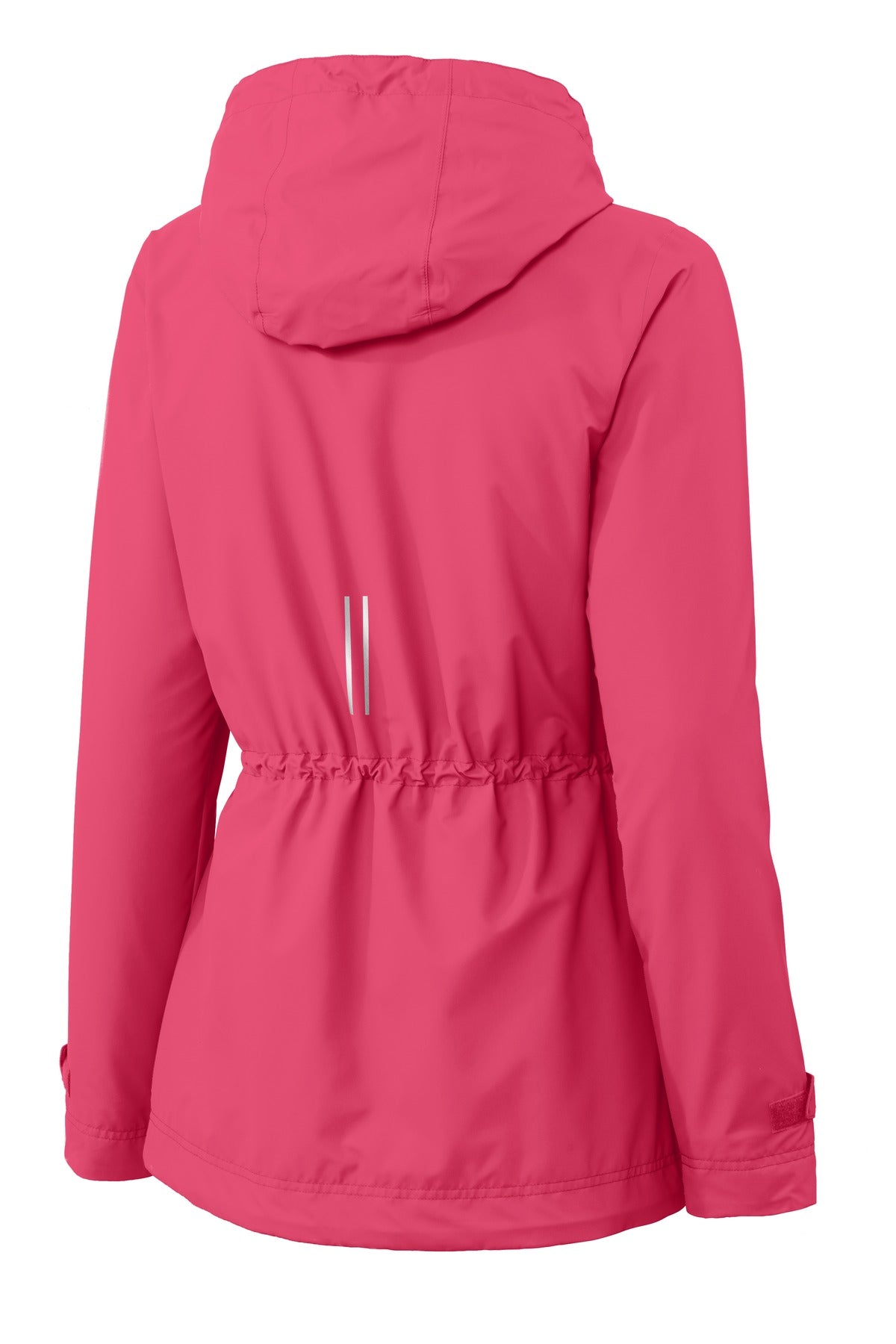 Rear View of Pink Horizon Port Authority Women's Northwest Slicker. L7710