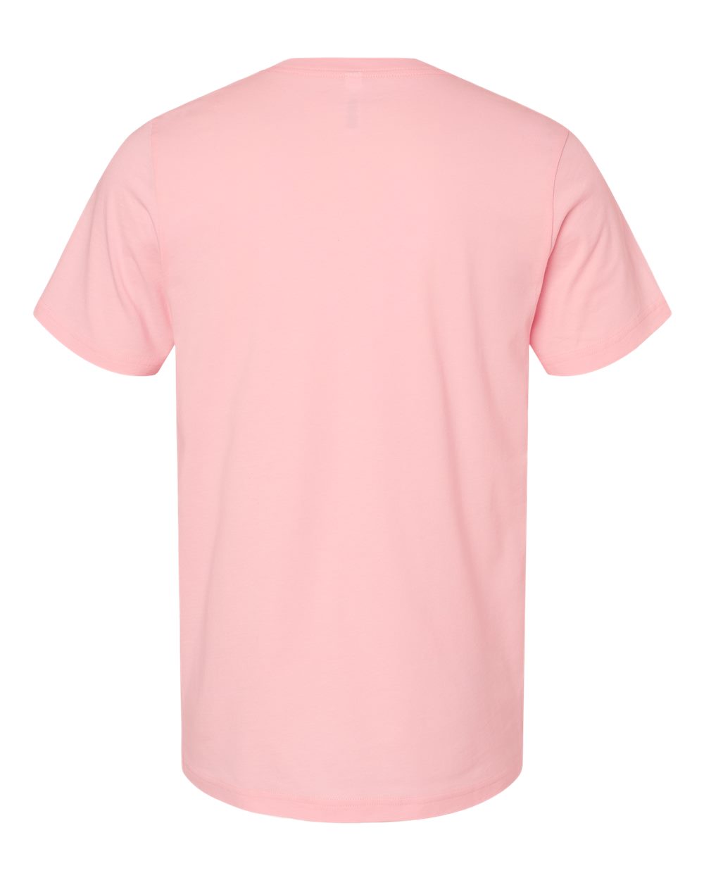 Front View of Pink Jersey V-Neck Tee - 3005
