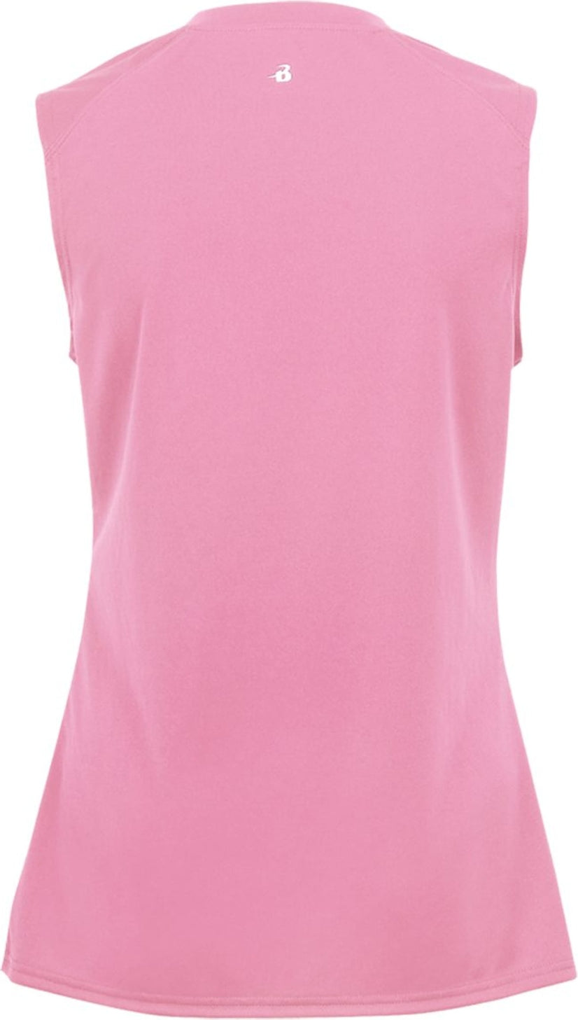 Rear View of PINK LADIES B-CORE SLEEVELESS TANK