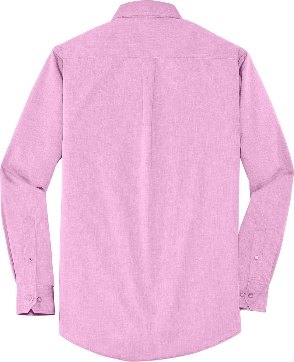 Pink Orchid Port Authority Crosshatch Easy Care Shirt. S640