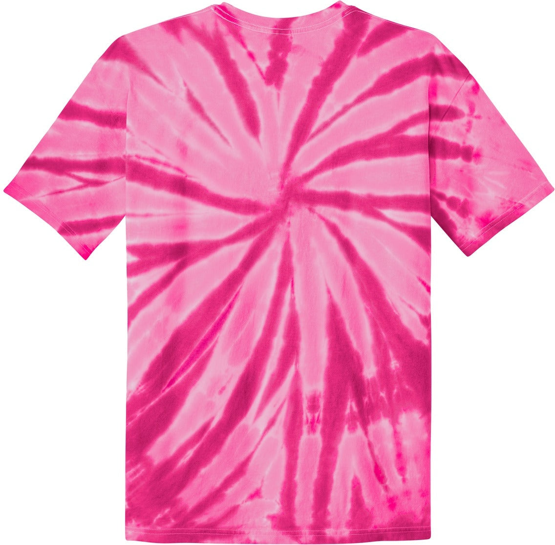 Front View of Pink Port & Co Youth Tie-Dye Tee. PC147Y