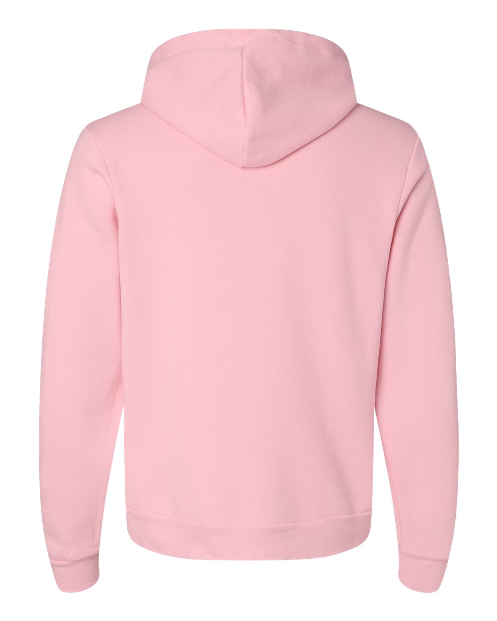 Front View of Pink Sponge Fleece Hoodie - 3719