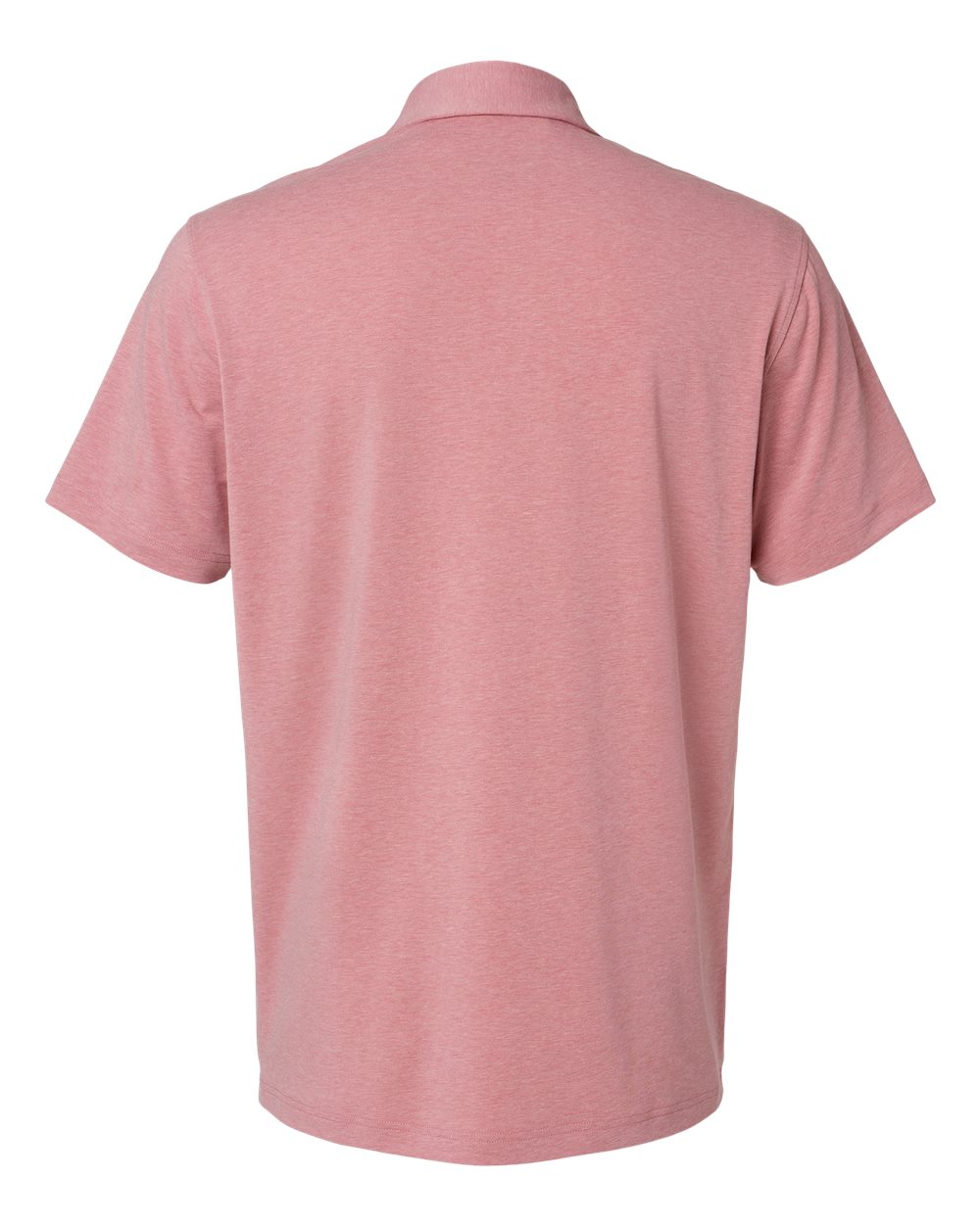 Front View of Pink Strata Melange Blend Polo - A590