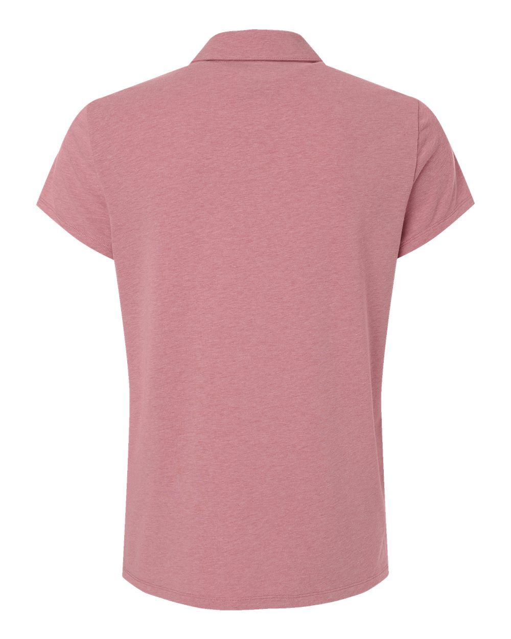 Front View of Pink Strata Melange Women's Blend Polo - A690