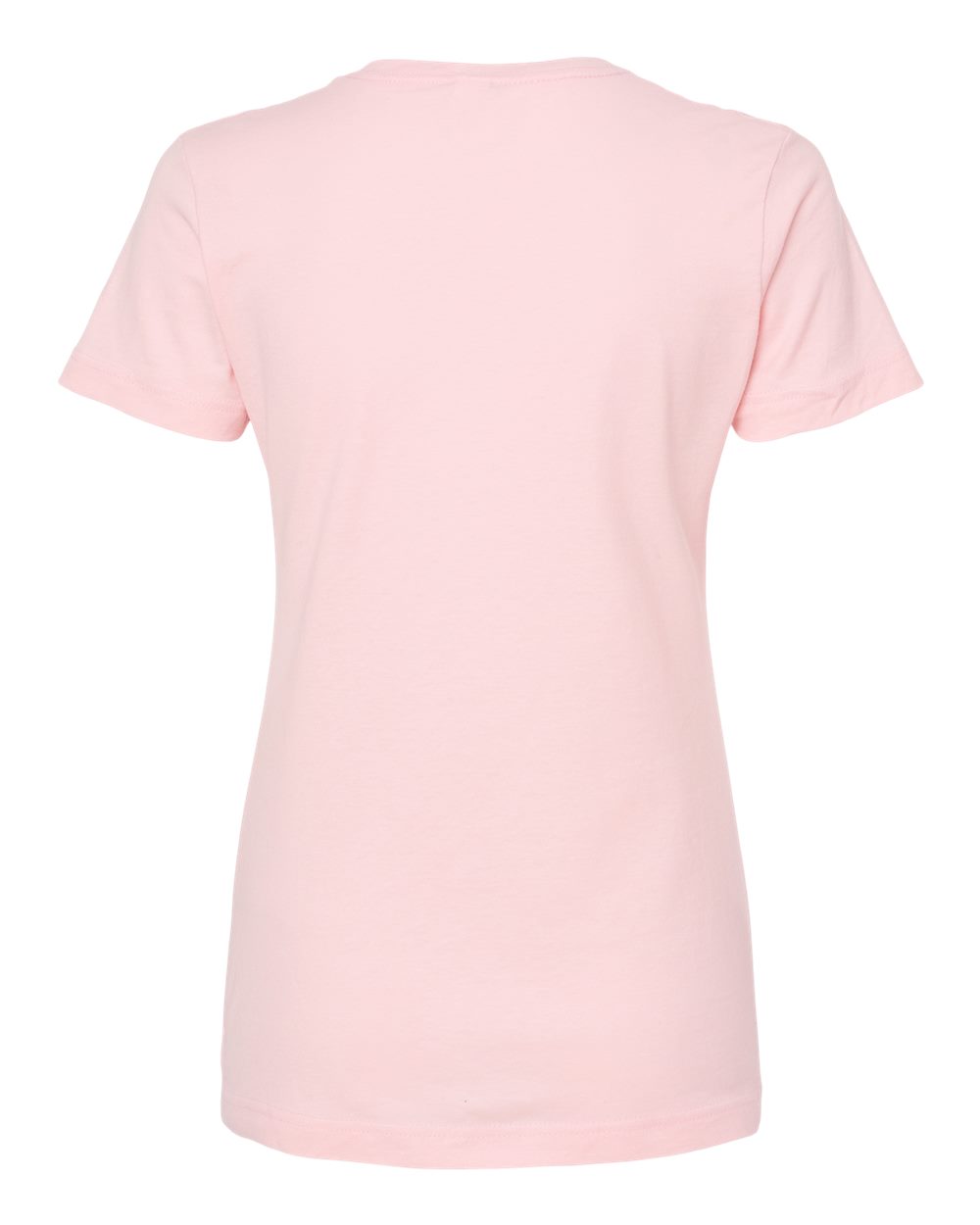 Rear View of Pink Women&#39;s Fine Jersey Classic Fit T-Shirt - 216