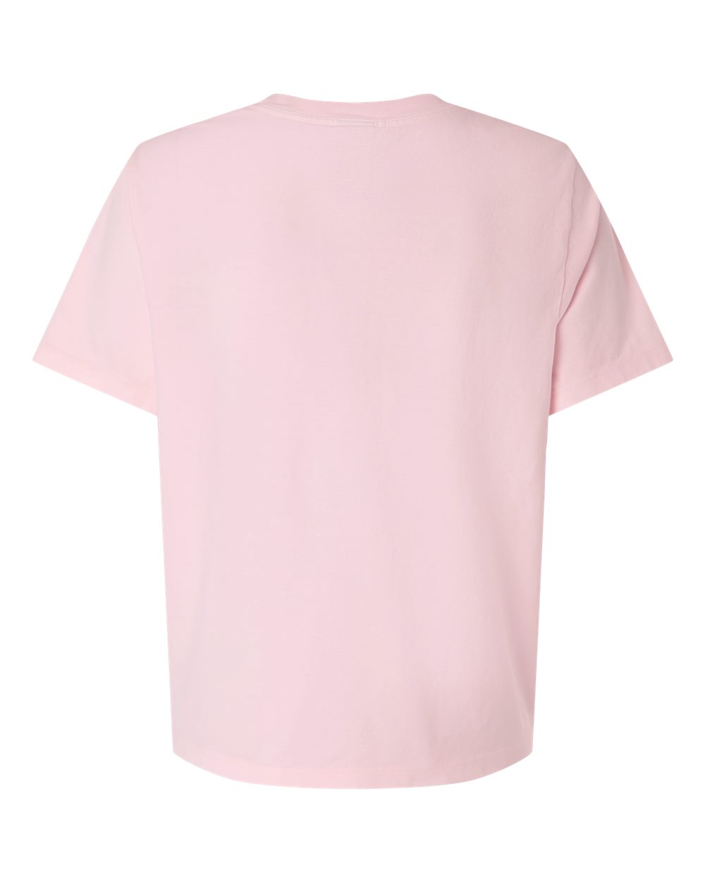 Rear View of Pink Women's Garment-Dyed Tee - 6110GD plain