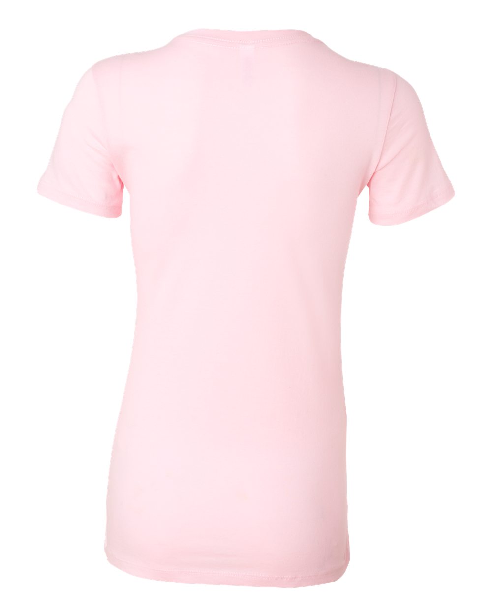Rear View of Pink Women&#39;s Slim Fit Tee - 6004