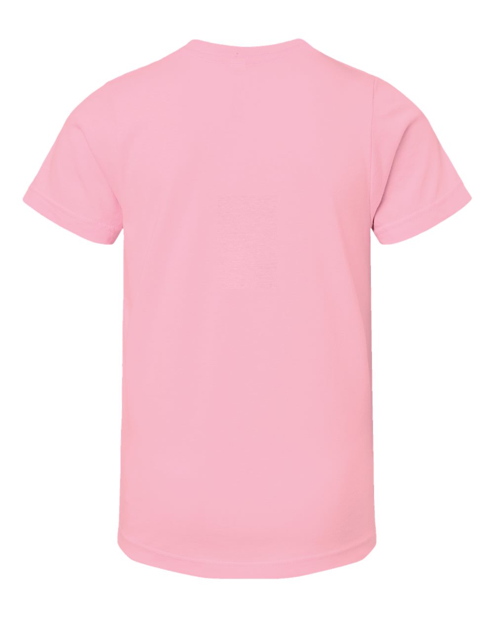Front View of Pink Youth Fine Jersey Tee - 6101