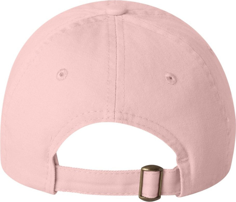 Front View of Pink Youth Small Fit Bio-Washed Dad Hat - VC300Y