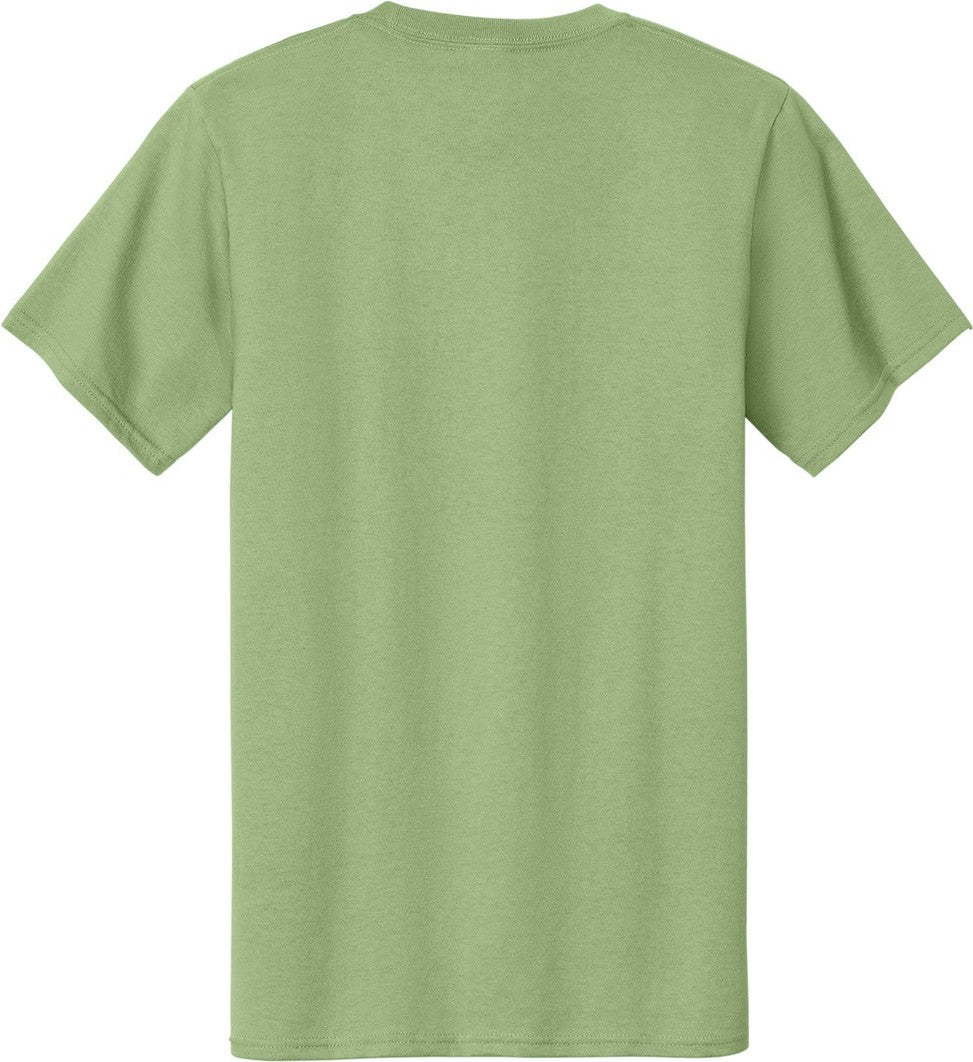 Front View of Pistachio Port & Co Tall Essential Tee. PC61T