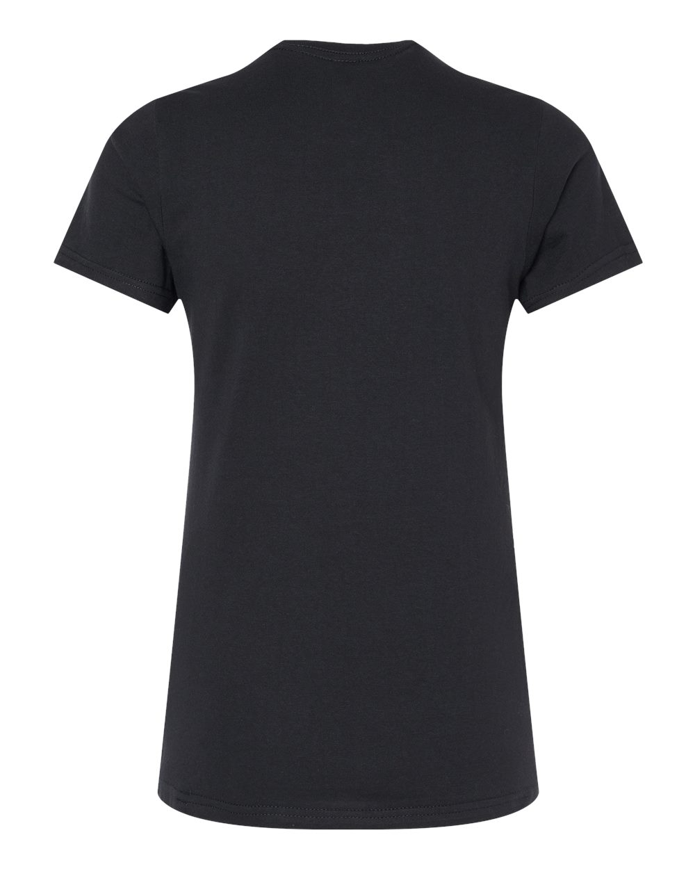 Front View of Pitch Black Softstyle® Women's Midweight T-Shirt - 65000L