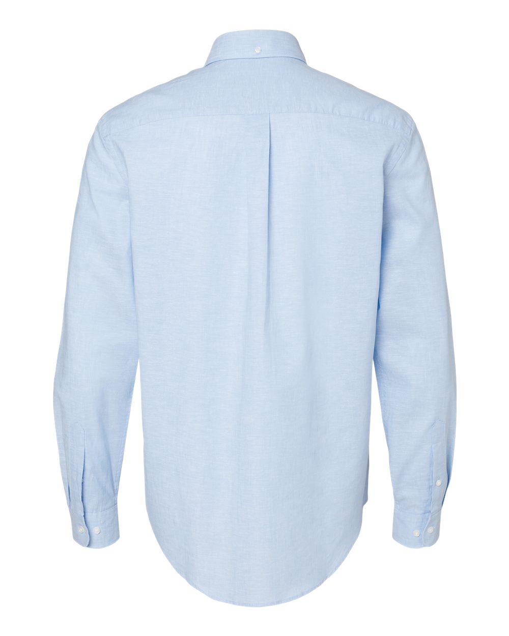 Rear View of Placid Blue Cotton/Linen Shirt - 13TH107