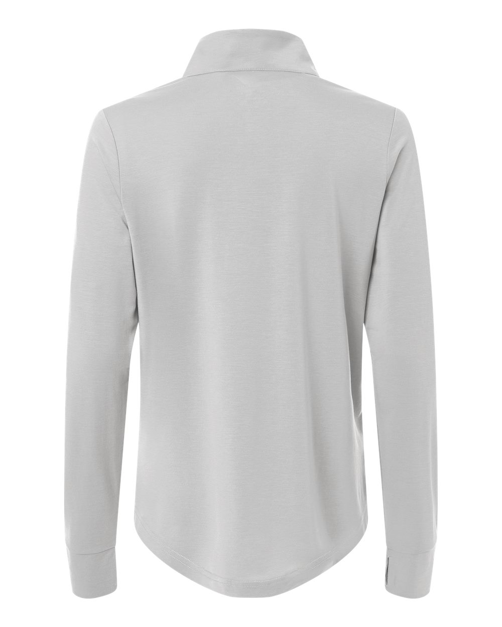 Rear View of Platinum/ Carbon Women's Jaq Stretch Performance Quarter-Zip - NE405W plain