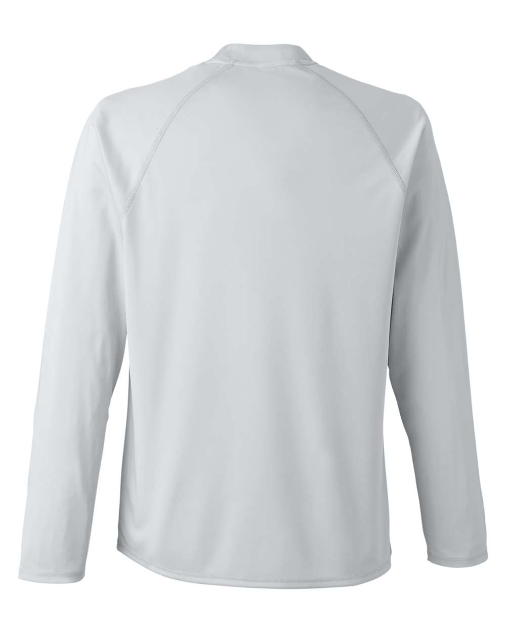 Front View of Platinum Unisex Ultra UVP™ Marina Raglan Long Sleeve T-Shirt - CE110