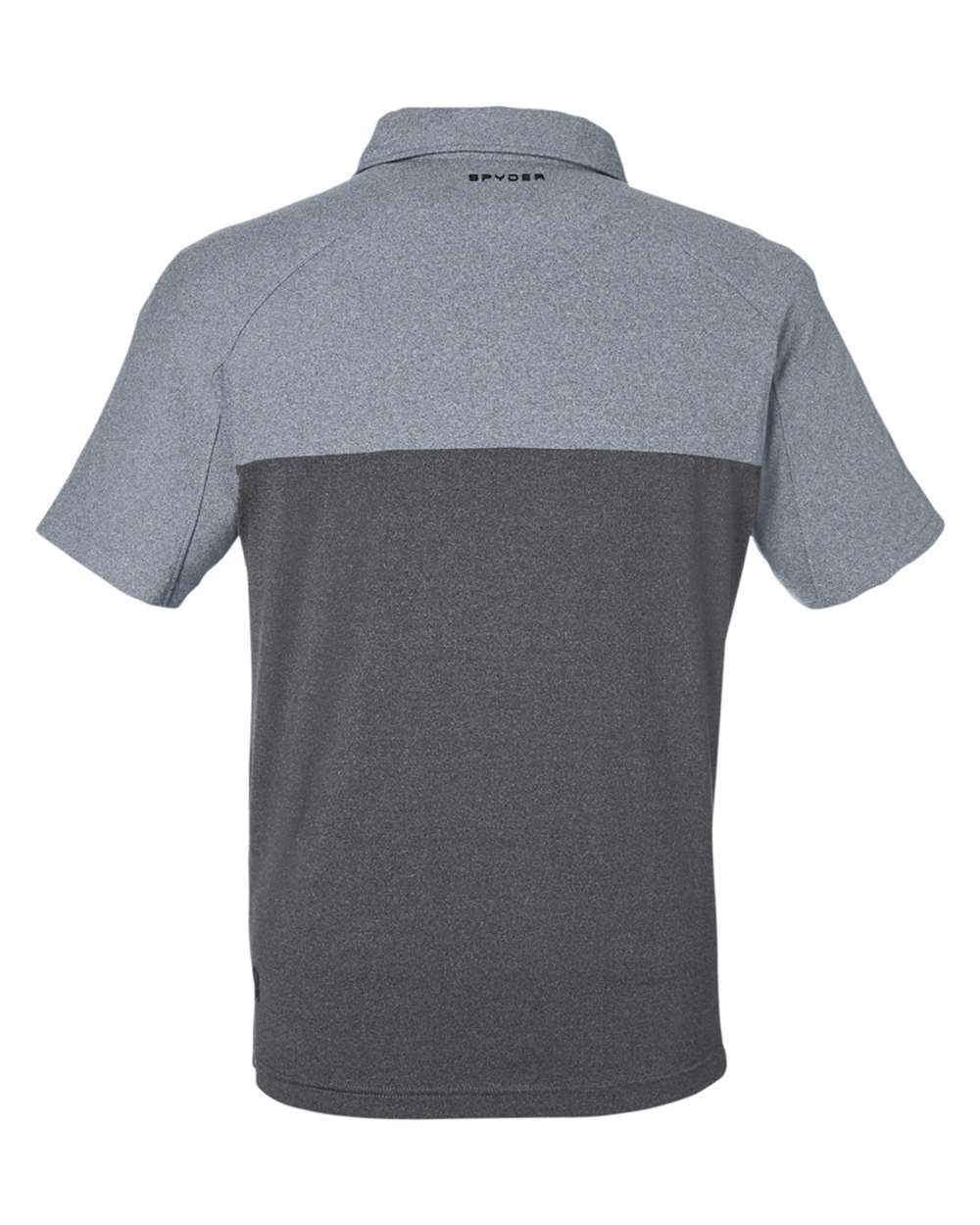 Rear View of Polar Frost/ Black Frost Spyre Flex Colorblock Polo - S18023