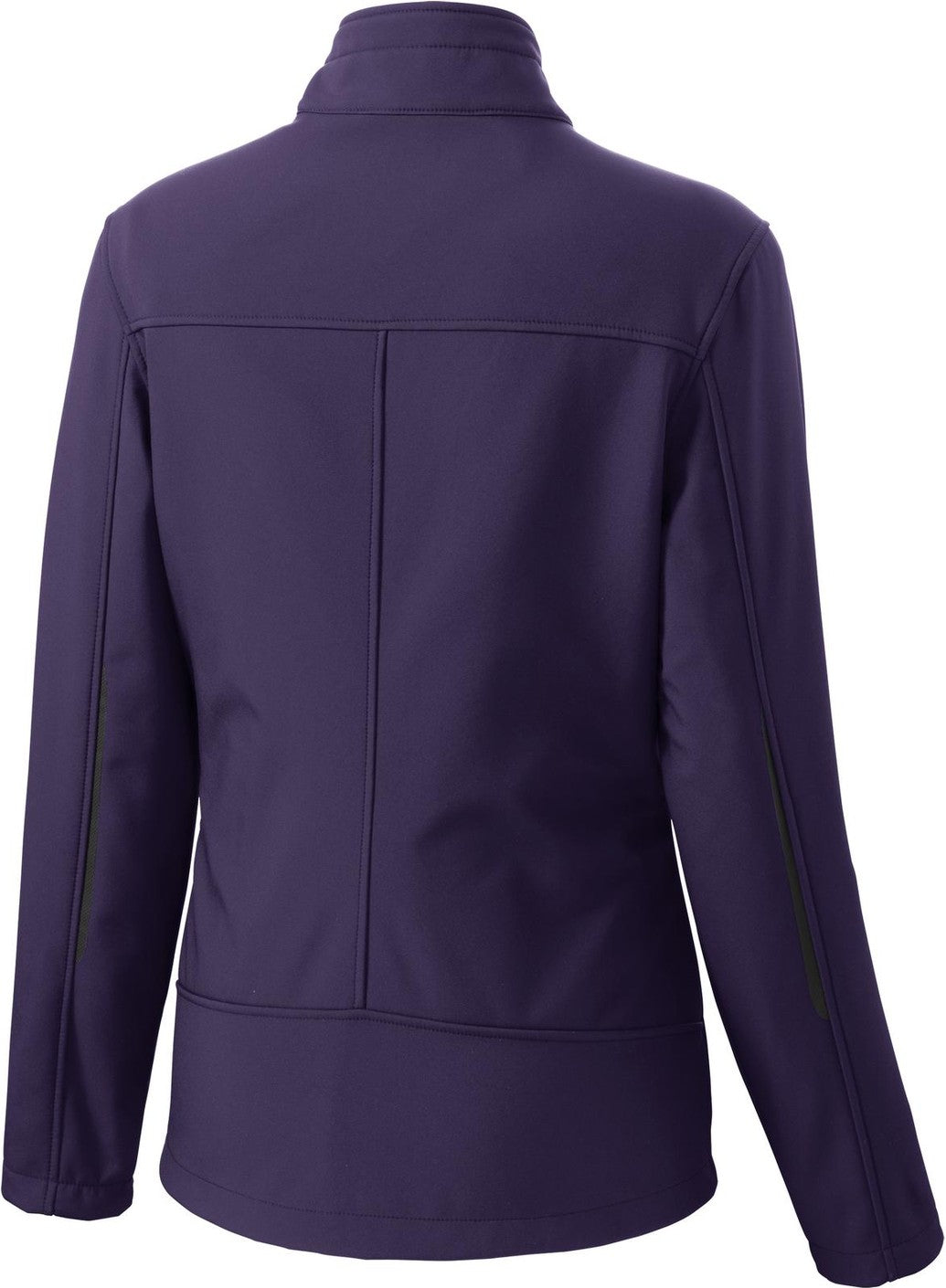 Front View of Posh Purple Port Authority Women's Welded Soft Shell Jacket. L324