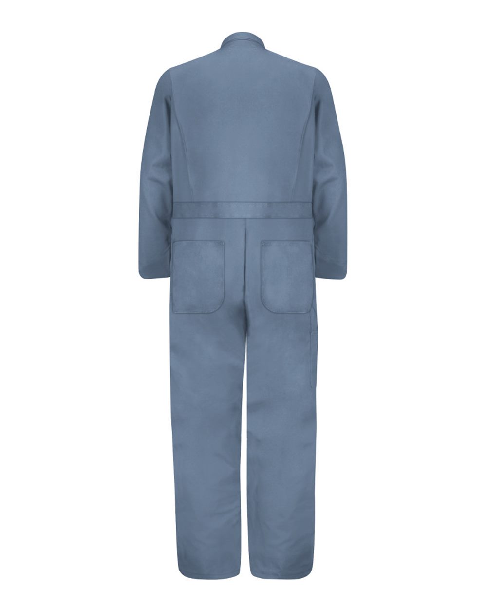 Front View of Postman Blue Button-Front Cotton Coverall Additional Sizes - CC16EXT
