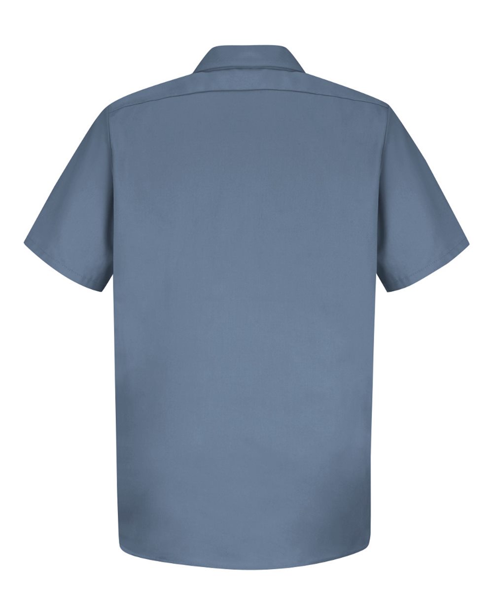 Front View of Postman Blue Cotton Short Sleeve Uniform Shirt - Tall Sizes - SC40T