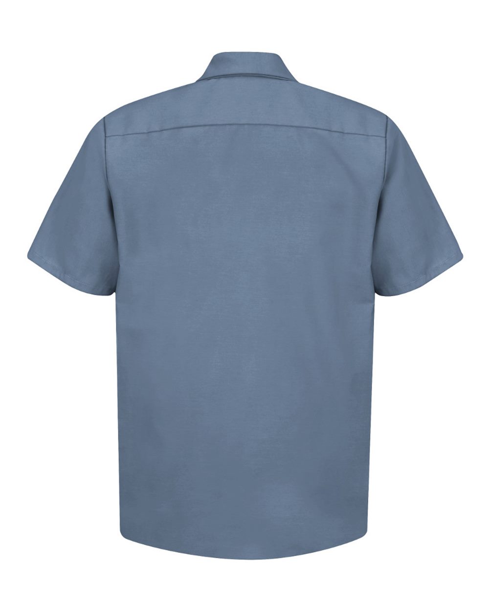 Front View of Postman Blue Industrial Short Sleeve Work Shirt - SP24