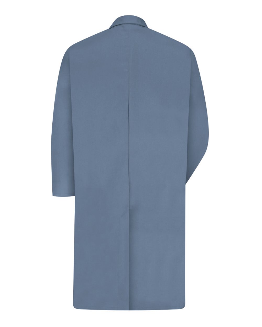Front View of Postman Blue Shop Coat - KT30