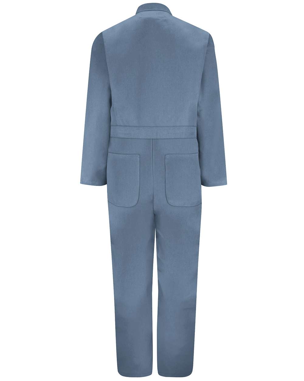 Front View of Postman Blue Twill Action Back Coverall Extended Sizes - CT10EXT