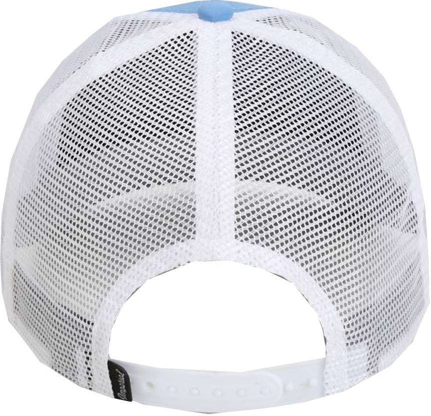 Front View of Powder Blue/ White The Night Owl Performance Rope Cap - 7055