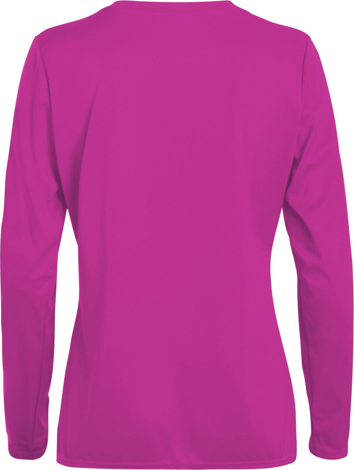 Rear View of POWER PINK LADIES L/S WICKING T-SHIRT