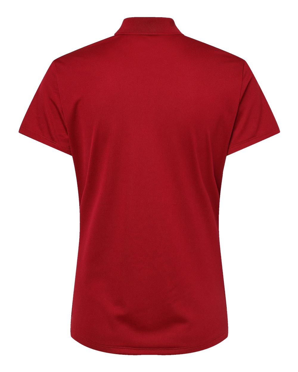 Front View of Power Red Women's Basic Sport Polo - A431