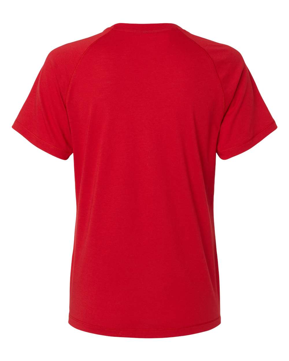 Front View of Power Red Women's Blended T-Shirt - A557