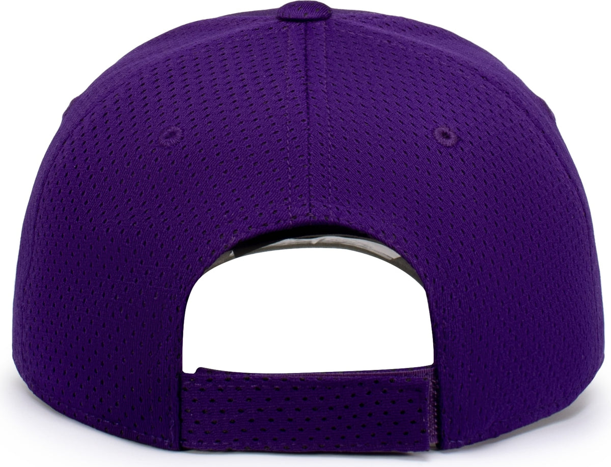 Rear View of PURPLE ATHLETIC MESH CAP