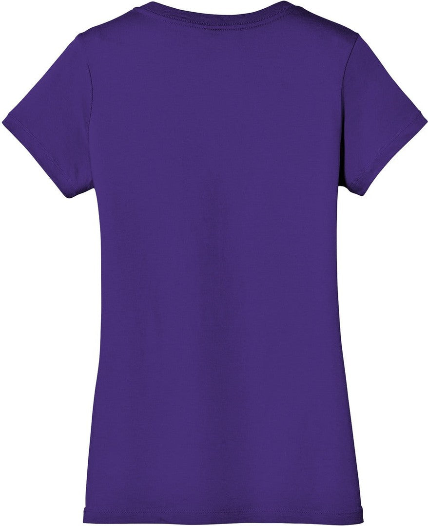 Front View of Purple District - Women's Perfect Weight V-Neck Tee. DM1170L