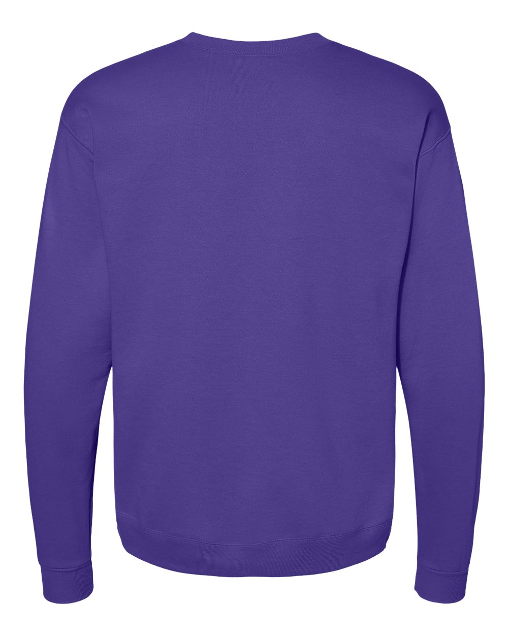 Front View of Purple Ecosmart® Crewneck Sweatshirt - P160