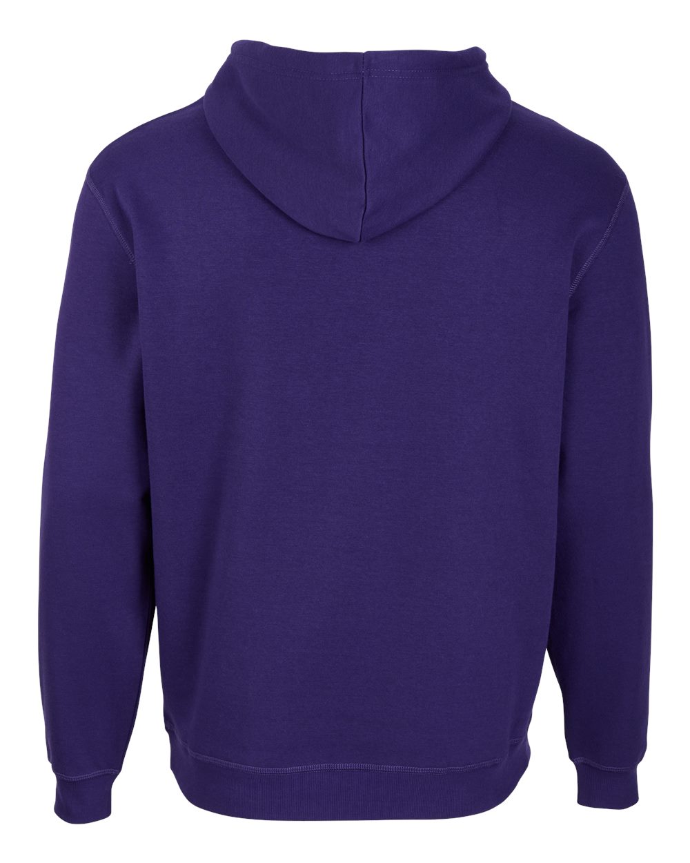 Front View of Purple Fleece Hooded Pullover - BM5302