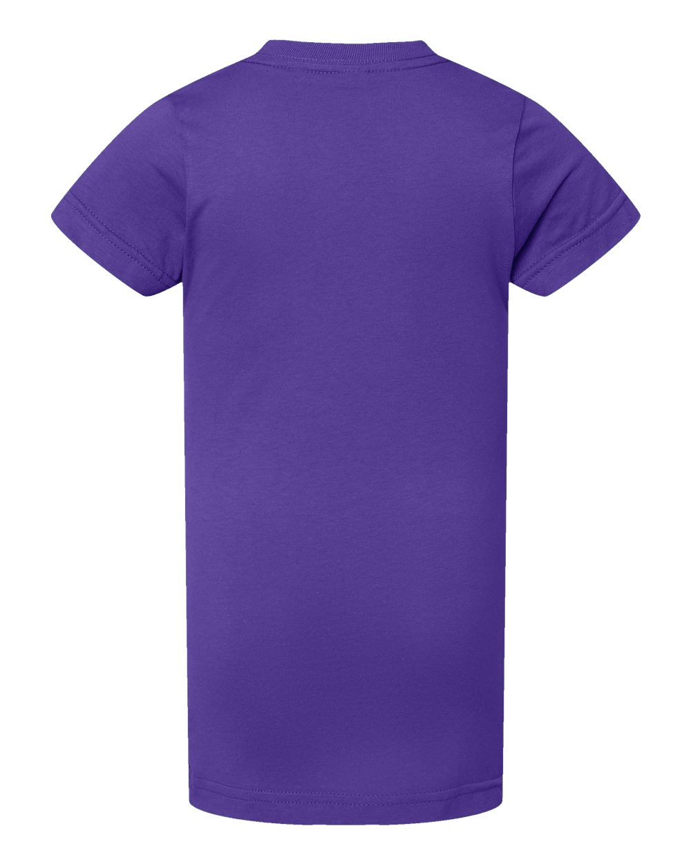 Front View of Purple Girls' Fine Jersey Tee - 2616
