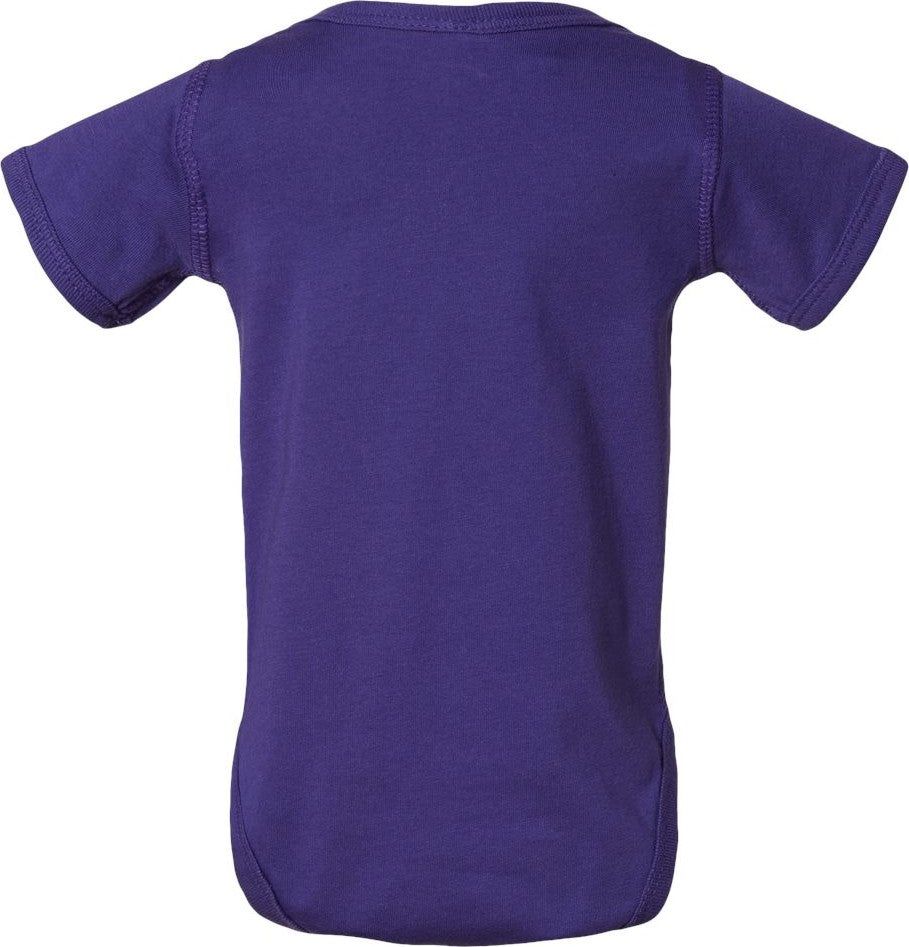 Rear View of Purple Infant Fine Jersey Bodysuit - 4424