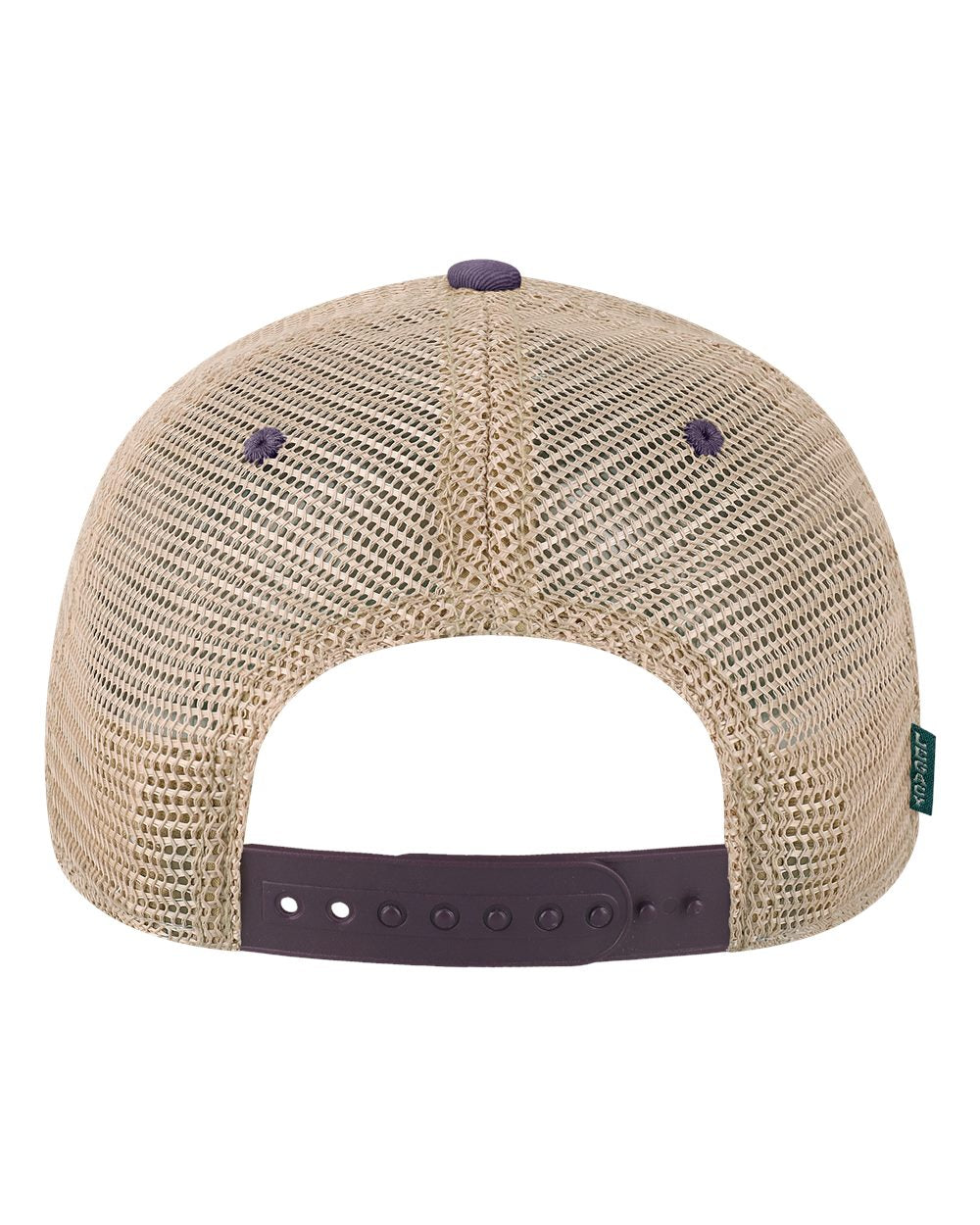 Front View of Purple/ Khaki Old Favorite Trucker Cap - OFA