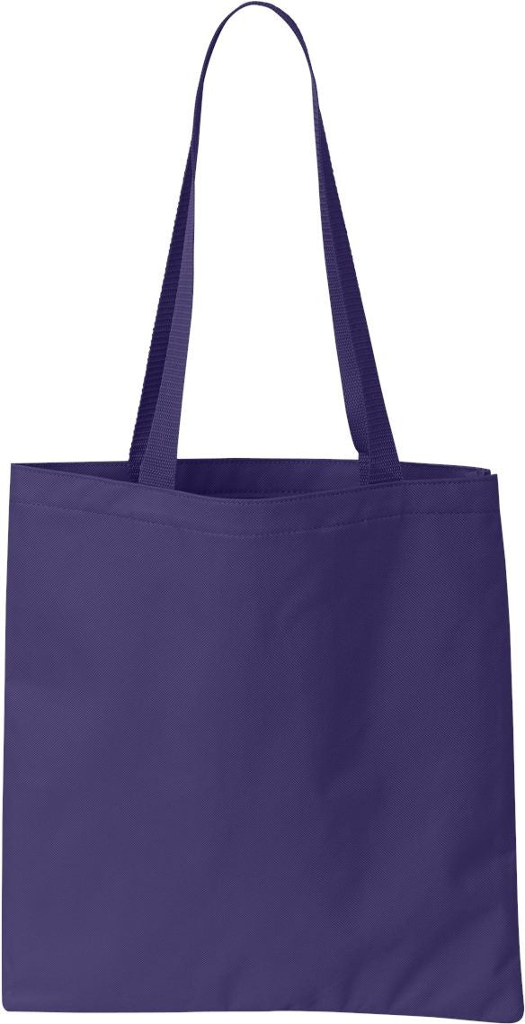 Front View of Purple Madison Basic Tote - 8801