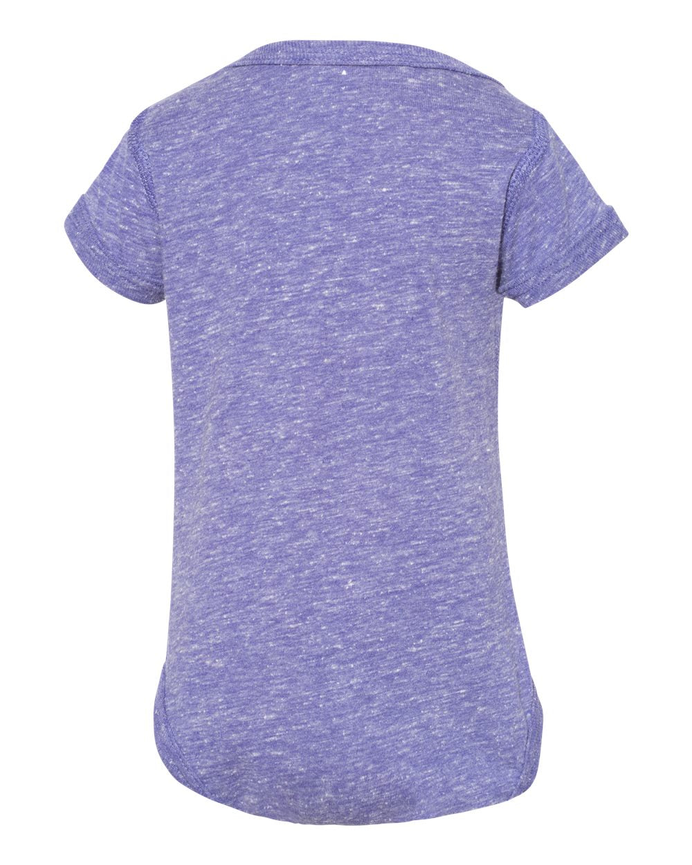 Rear View of Purple Melange Infant Harborside Mélange Bodysuit - 4491