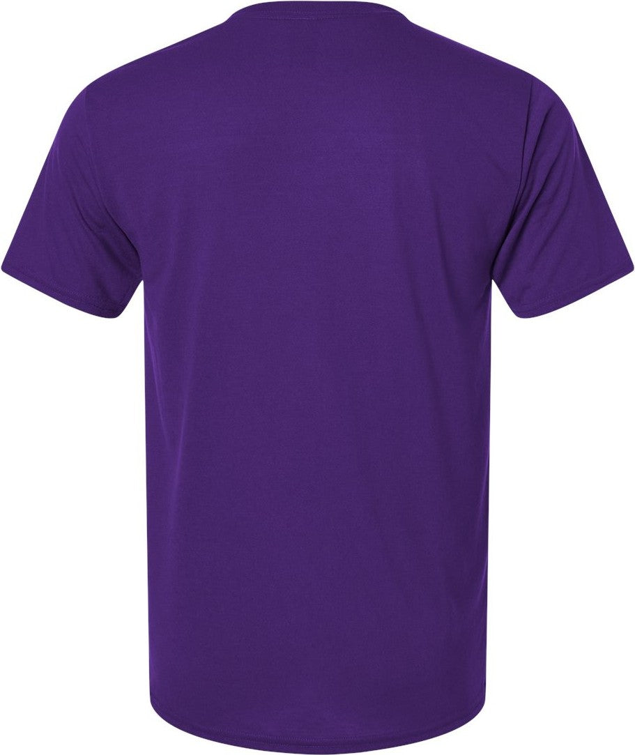 Front View of Purple Performance® T-Shirt - 42000