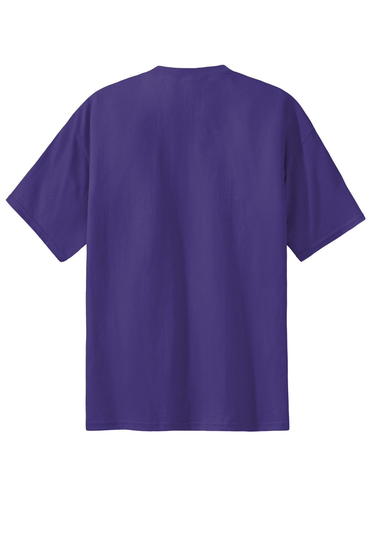 Front View of Purple Port & Co Essential Tee. PC61