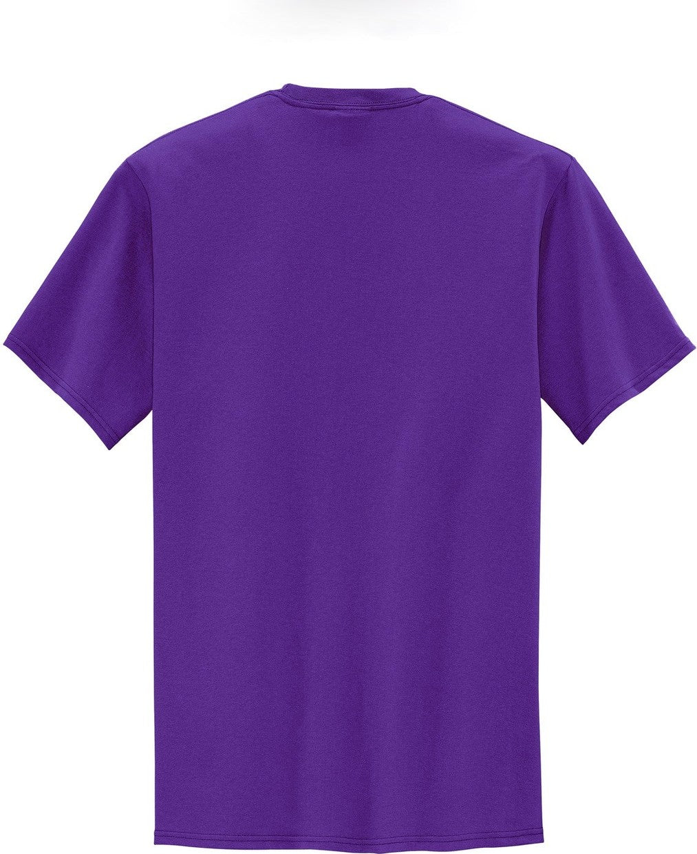 Front View of Purple Port & Co Tall Core Blend Pocket Tee. PC55PT