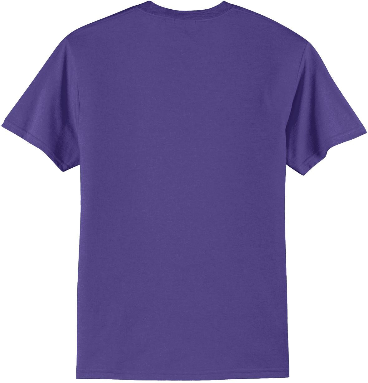 Front View of Purple Port & Co Tall Core Blend Tee. PC55T