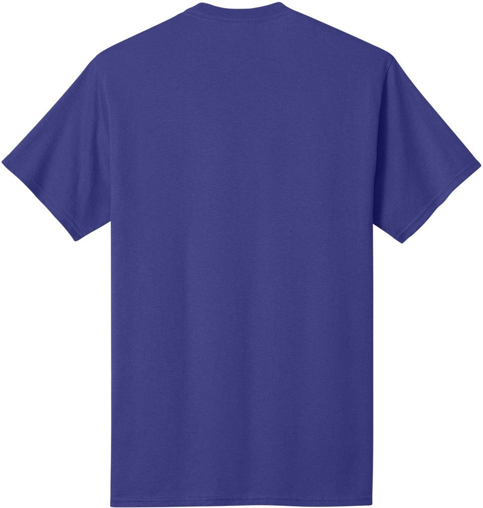Front View of Purple Port & Co Tall Core Cotton Tee PC54T