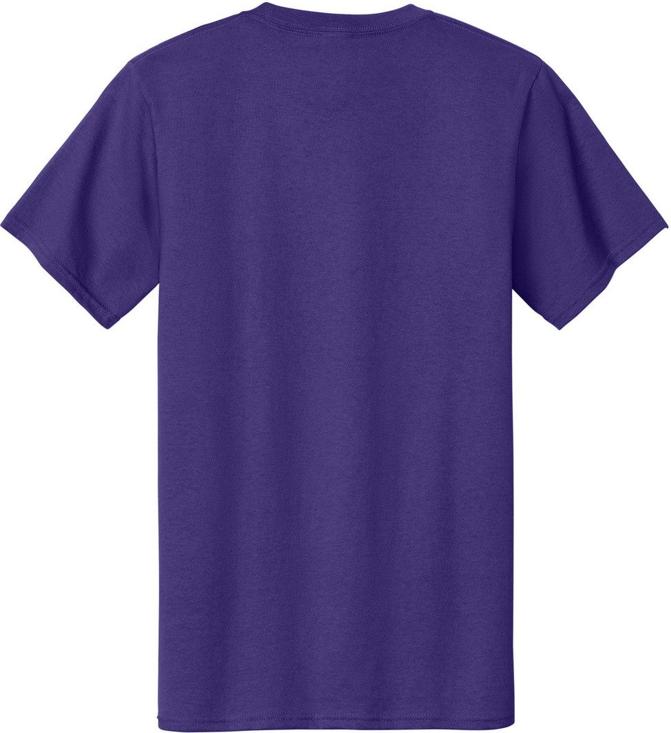 Front View of Purple Port & Co Tall Essential Tee. PC61T