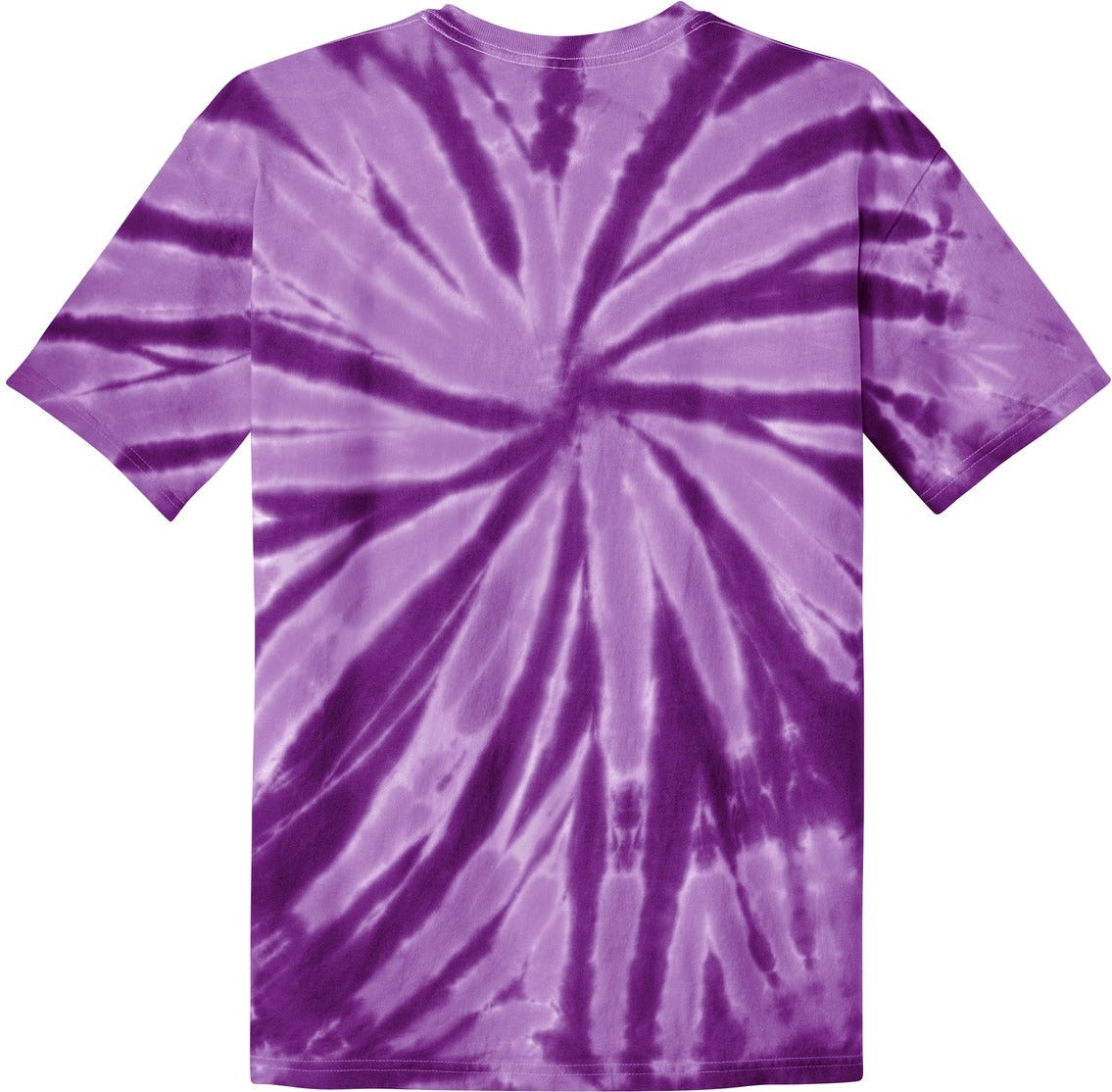 Front View of Purple Port & Co Youth Tie-Dye Tee. PC147Y