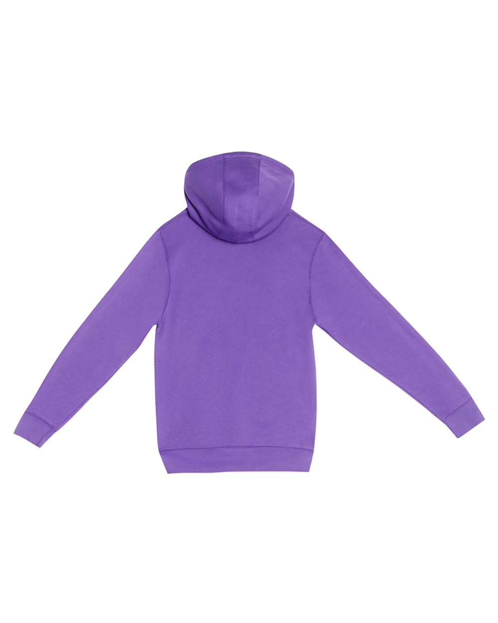 Rear View of Purple Premium Pullover Hooded Sweatshirt - LS14001