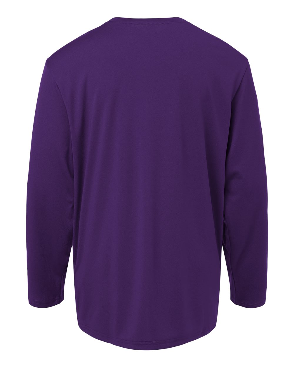 Front View of Purple Pro-Lock Youth Performance Long Sleeve T-Shirt - 48400Y